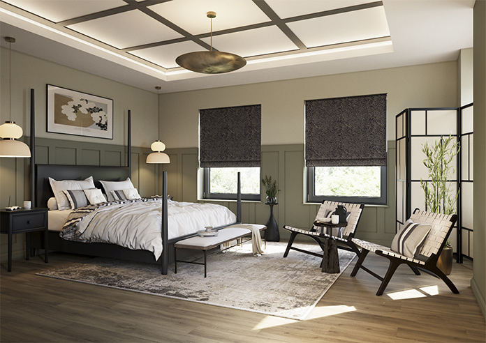 William Morris At Home Willow, Woven Indigo - Twist&Fit Roman Blind - Image 7